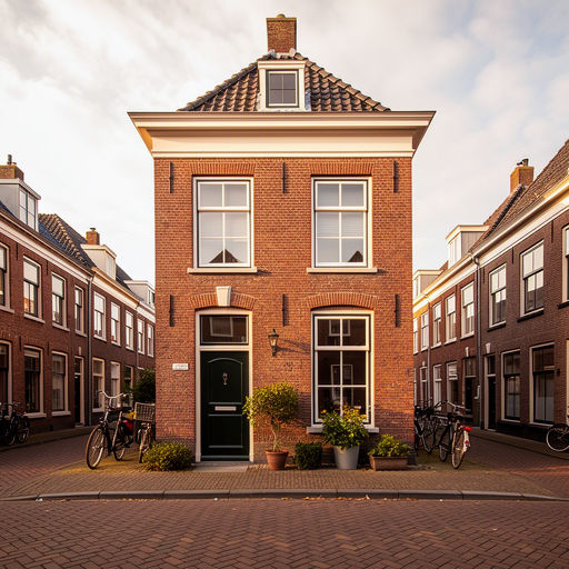 Witte kunststof kozijnen aan een karakteristiek pand met gracht in Montfoort