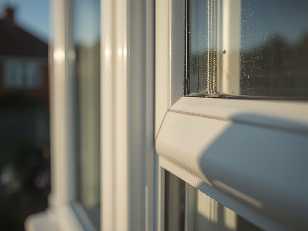Close-up van wit kunststof raam met HR++ glas in een slaapkamer in Lopik