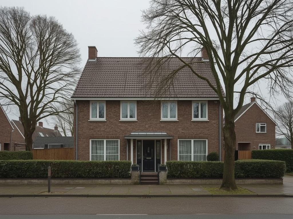 Jaren-70 woning in Bodegraven met antraciet kunststof kozijnen en voordeur