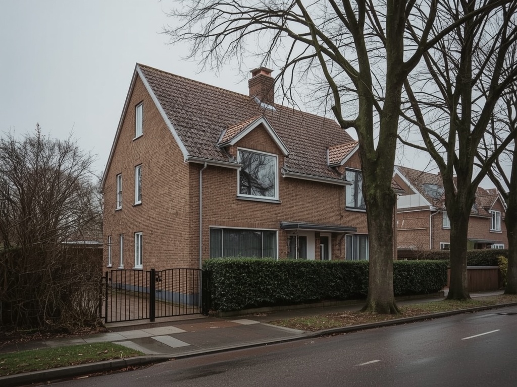 Jaren-70 woning in Woerden met antraciet kunststof kozijnen en voordeur