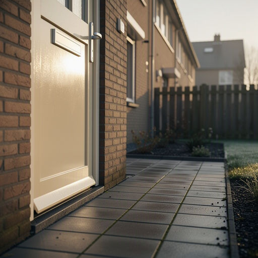 Monteur plaatst een kunststof achterdeur bij een woning in IJsselstein