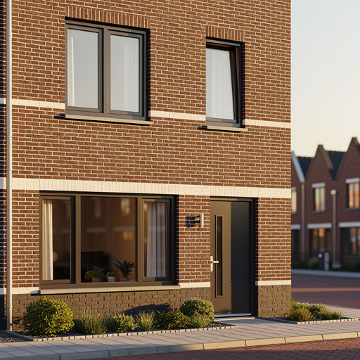 Witte kunststof draaikiepramen met HR++ glas in een rijtjeshuis