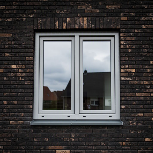 Antraciet kunststof kozijn gemonteerd bij een gerenoveerd huis