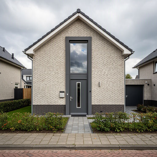 Witte kunststof voordeur met paneelwerk en SKG-slot